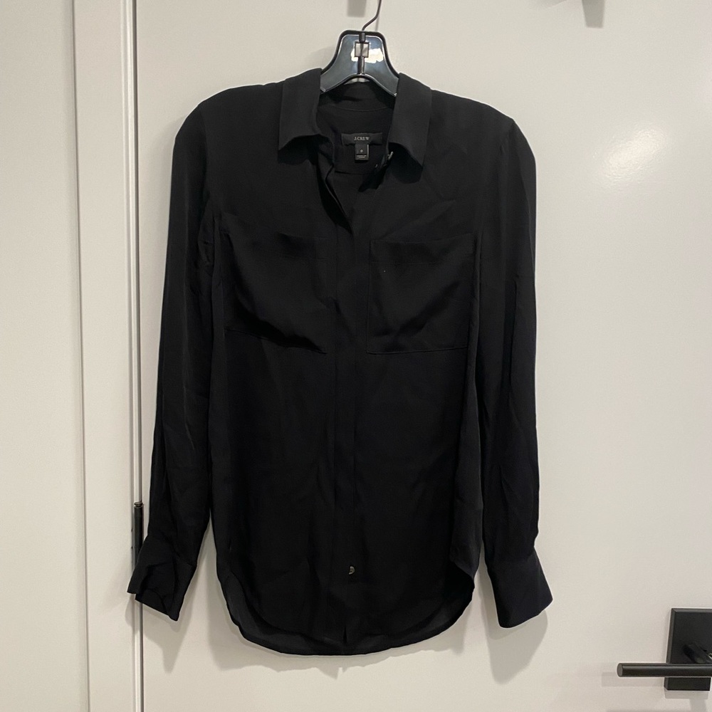 Jcrew slim fit silk blouse